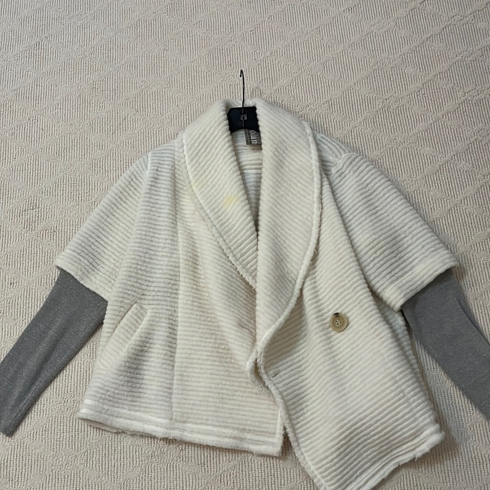 White Wool Poncho Sweater
